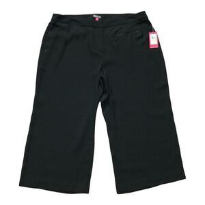 Vince Camuto Womens Pants 18W new nwt $99 Black Wide Leg Zip Pocket Dress g502